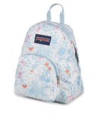 JanSport Half Pint Mini Backpack, 10.2 L - Durable Mini Bag Purse with Adjustable Shoulder Straps, Single Main Compartment, Zippered Stash Pocket, Fluttering Fields