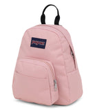 JanSport Half Pint Mini Backpack, 10.2 L - Durable Mini Bag Purse with Adjustable Shoulder Straps, Single Main Compartment, Zippered Stash Pocket, Misty Rose