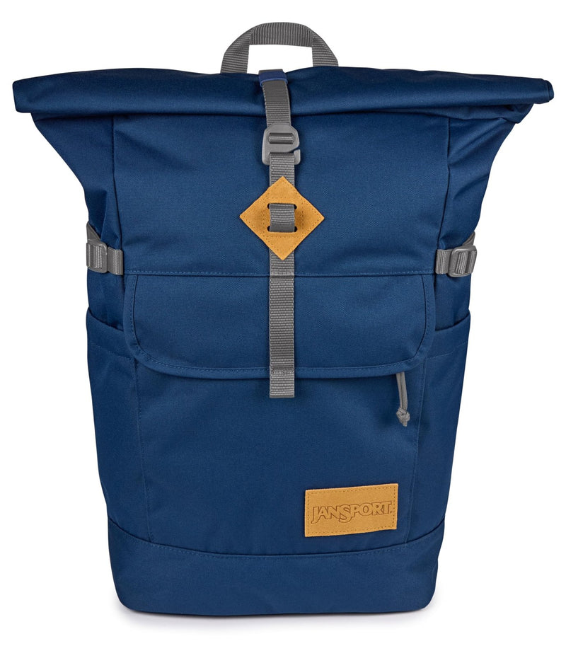 JanSport Hatchet Rolltop Backpack - 17 - inch Padded Laptop Sleeve, Spacious Main Compartment, Dual Water Bottle Pockets, Navy
