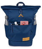 JanSport Hatchet Rolltop Backpack - 17 - inch Padded Laptop Sleeve, Spacious Main Compartment, Dual Water Bottle Pockets, Navy