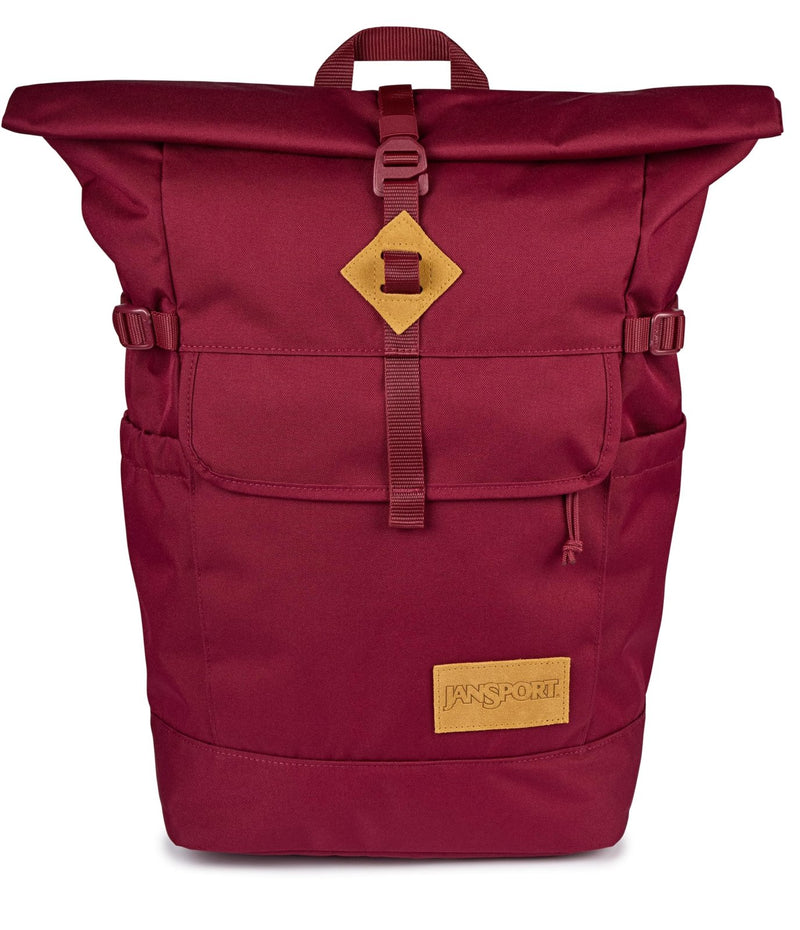 JanSport Hatchet Rolltop Backpack - 17 - inch Padded Laptop Sleeve, Spacious Main Compartment, Dual Water Bottle Pockets, Russet Red