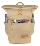 JanSport Hatchet Rolltop Backpack - 17 - inch Padded Laptop Sleeve, Spacious Main Compartment, Dual Water Bottle Pockets, Travertine