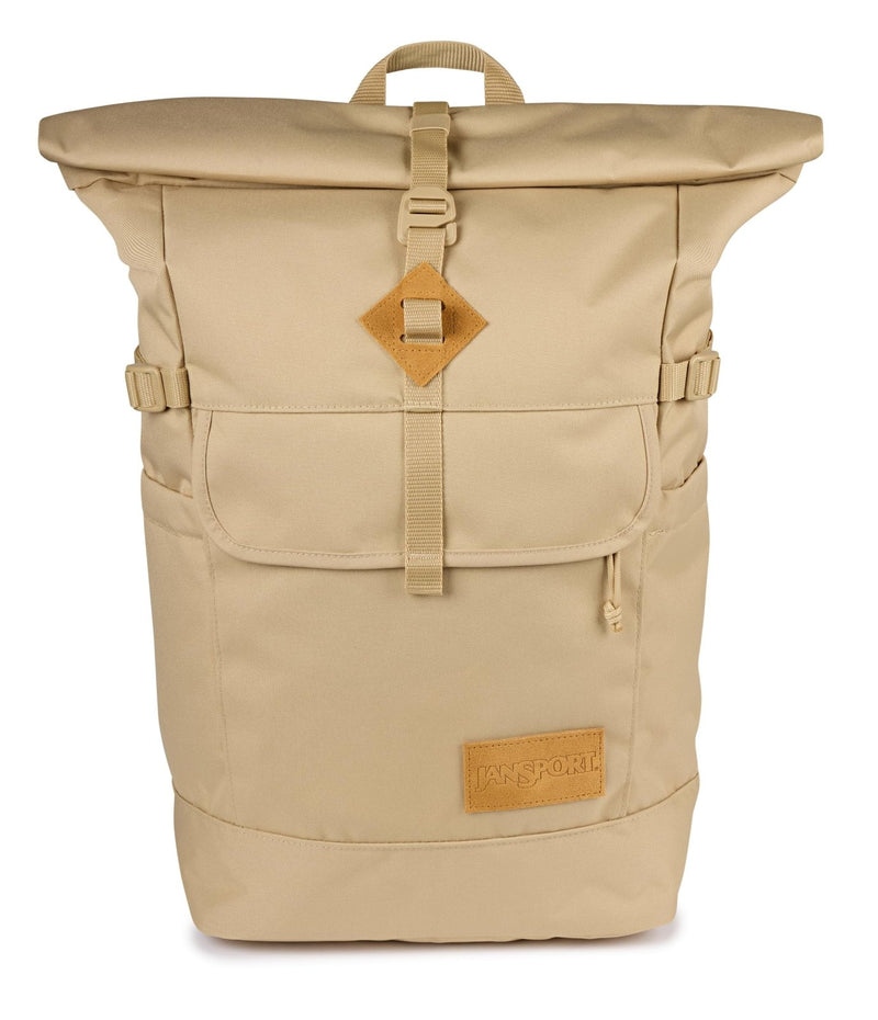 JanSport Hatchet Rolltop Backpack - 17 - inch Padded Laptop Sleeve, Spacious Main Compartment, Dual Water Bottle Pockets, Travertine