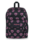 JanSport Laptop Backpack - Computer Bag with 2 Compartments, Ergonomic Shoulder Straps, 15” Laptop Sleeve, Haul Handle - Happy Hearts Black