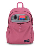 JanSport Lounge Pack – Large Main Compartment, Dual Water Bottle Pockets, Front Drawcord Pocket, Padded Laptop Sleeve, Mauve Haze