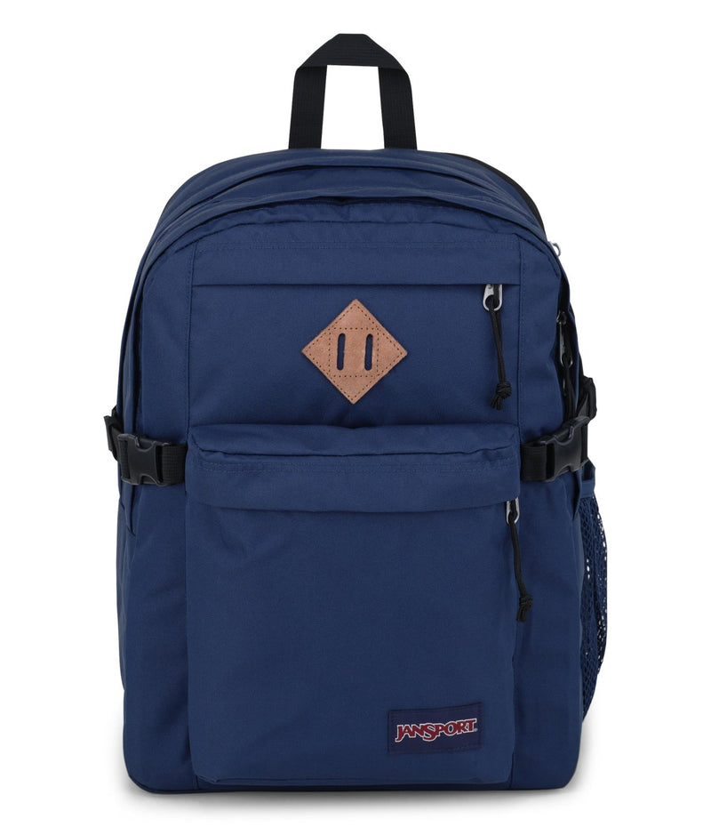 JanSport Main Campus Backpack - Travel or Work backpack w 15 - Inch Laptop Sleeve and Dual Water Bottle Pockets, Navy