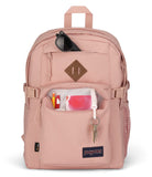 JanSport Main Campus FX Backpack - Travel or Work Bag w 15 - Inch Laptop Pack with Leather Trim, Misty Rose