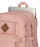 JanSport Main Campus FX Backpack - Travel or Work Bag w 15 - Inch Laptop Pack with Leather Trim, Misty Rose