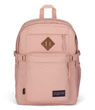 JanSport Main Campus FX Backpack - Travel or Work Bag w 15 - Inch Laptop Pack with Leather Trim, Misty Rose