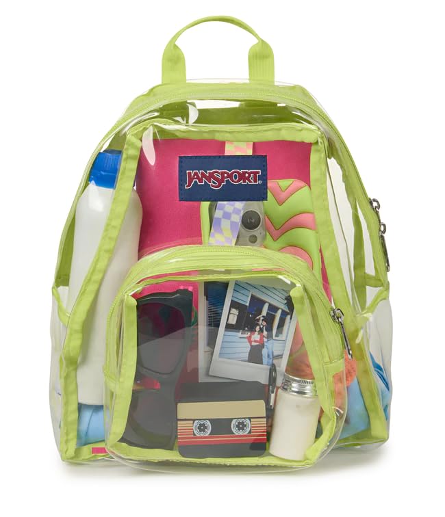 JanSport Mini Pack - Lightweight 10L Backpack with Adjustable Straps and Front Zipper Pocket - Perfect for Travel, Concerts, & Everyday Use, Citron Lime