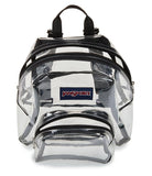 JanSport Mini Pack - Lightweight 10L Backpack with Adjustable Straps and Front Zipper Pocket - Perfect for Travel, Concerts, & Everyday Use, Clear