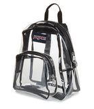 JanSport Mini Pack - Lightweight 10L Backpack with Adjustable Straps and Front Zipper Pocket - Perfect for Travel, Concerts, & Everyday Use, Clear