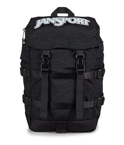 JanSport Mini Skip Pack – Compact Backpack with Main Compartment, Side Water Bottle Pocket, and Zippered Accessory Pocket, Black