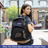 JanSport NCAA Officially Licensed Backpack, Lsu Tigers, Right Pack with Padded 15 - Inch Laptop Sleeve, Spacious Computer Bag, Durable Daypack with Bottle Pocket & Haul Handle, Black