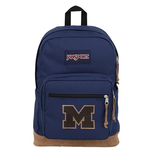 JanSport NCAA Officially Licensed Backpack, Michigan Wolverines, Right Pack with Padded 15-Inch Laptop Sleeve, Spacious Computer Bag, | Backpacks4Less