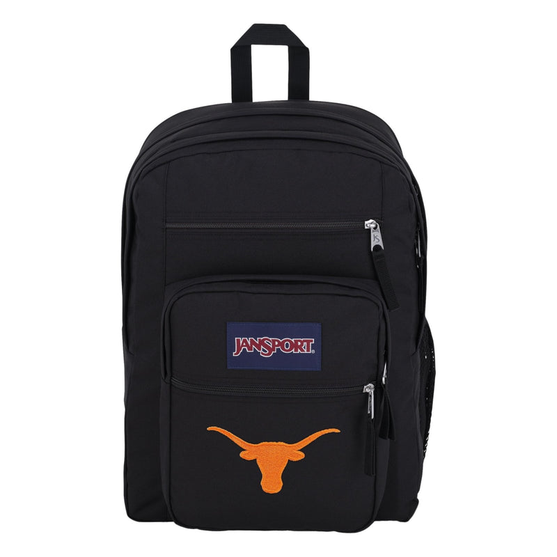JanSport NCAA Officially Licensed Backpack, Texas Longhorns, Big Student with Padded 15 - Inch Laptop Sleeve, 2 Compartment Computer Bag with Bottle Pocket & Haul Handle, Book Rucksack, Black
