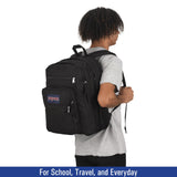 JanSport NCAA Officially Licensed Backpack, Texas Longhorns, Big Student with Padded 15 - Inch Laptop Sleeve, 2 Compartment Computer Bag with Bottle Pocket & Haul Handle, Book Rucksack, Black