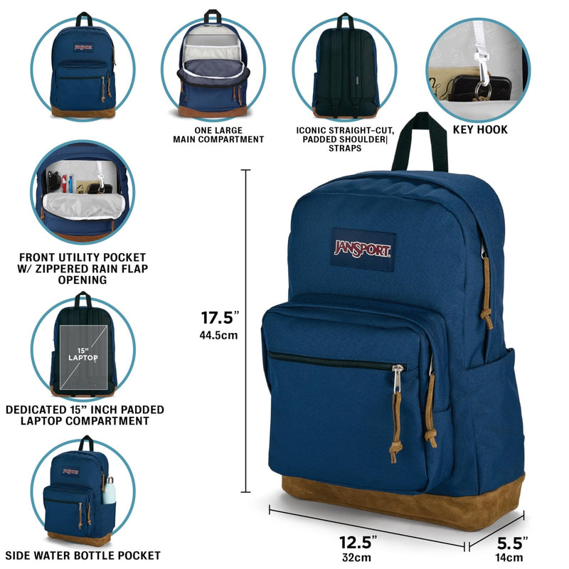 JanSport Right Pack Backpack - Durable Daypack with Padded 15" Laptop Sleeve, Spacious Main Compartment & Integrated Water Bottle Pocket, Animal Illusion