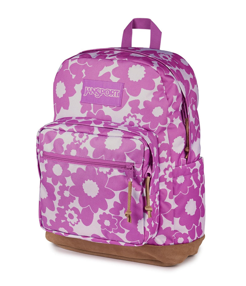 JanSport Right Pack Backpack - Durable Daypack with Padded 15 Laptop Sleeve, Spacious Main Compartment & Integrated Water Bottle Pocket - Blossom Bae Pink