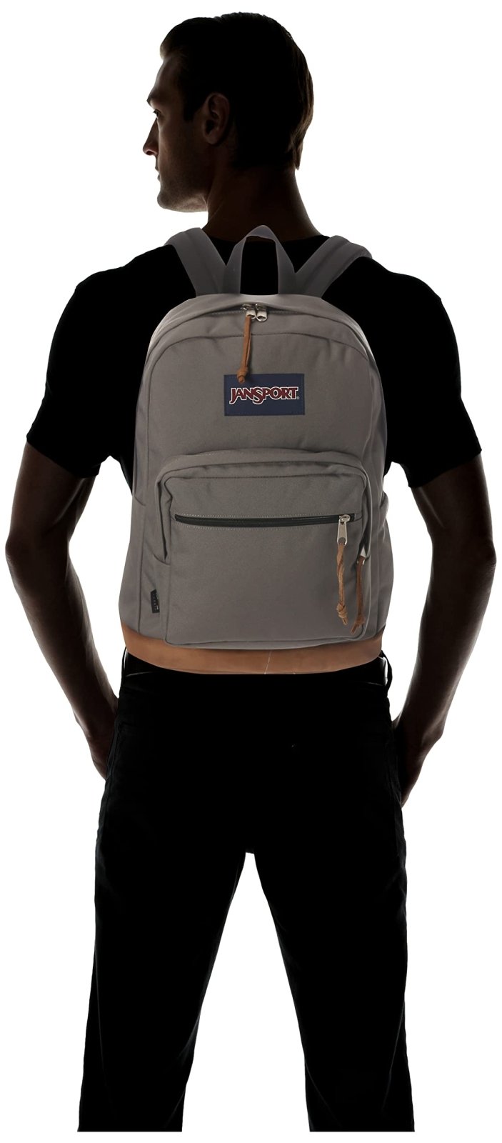 JanSport Right Pack Backpack - Durable Daypack with Padded 15" Laptop Sleeve, Spacious Main Compartment & Integrated Water Bottle Pocket - Graphite Grey