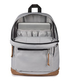 JanSport Right Pack Backpack - Durable Daypack with Padded 15 Laptop Sleeve, Spacious Main Compartment & Integrated Water Bottle Pocket - Grounded Grey