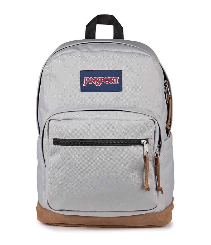 JanSport Right Pack Backpack - Durable Daypack with Padded 15 Laptop Sleeve, Spacious Main Compartment & Integrated Water Bottle Pocket - Grounded Grey
