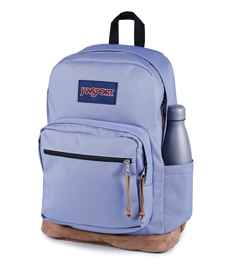 JanSport Right Pack Backpack - Durable Daypack with Padded 15" Laptop Sleeve, Spacious Main Compartment & Integrated Water Bottle Pocket, Lavender Ash