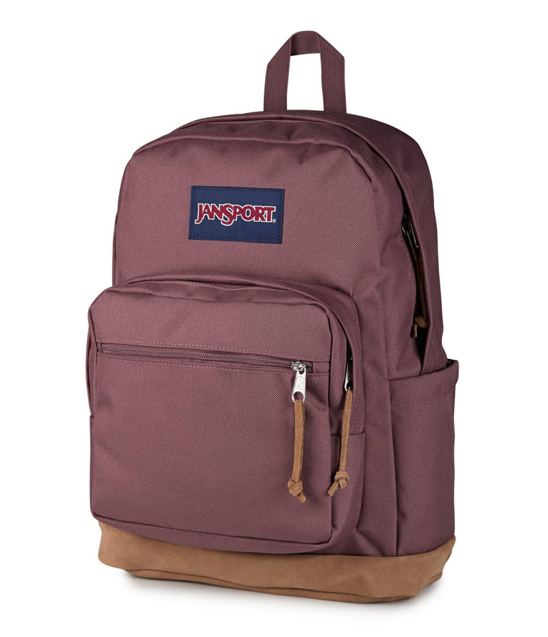JanSport Right Pack Backpack - Durable Daypack with Padded 15" Laptop Sleeve, Spacious Main Compartment & Integrated Water Bottle Pocket - Mahogany Haze