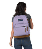 JanSport Right Pack Backpack - Durable Daypack with Padded 15" Laptop Sleeve, Spacious Main Compartment & Integrated Water Bottle Pocket - Pastel Lilac