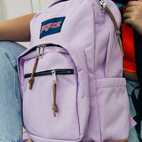 JanSport Right Pack Backpack - Durable Daypack with Padded 15" Laptop Sleeve, Spacious Main Compartment & Integrated Water Bottle Pocket - Pastel Lilac