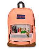 JanSport Right Pack Backpack - Durable Daypack with Padded 15" Laptop Sleeve, Spacious Main Compartment & Integrated Water Bottle Pocket - Peach Neon