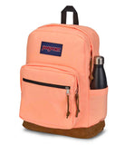JanSport Right Pack Backpack - Durable Daypack with Padded 15" Laptop Sleeve, Spacious Main Compartment & Integrated Water Bottle Pocket - Peach Neon