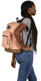 JanSport Right Pack Backpack - Durable Daypack with Padded 15" Laptop Sleeve, Spacious Main Compartment & Integrated Water Bottle Pocket - Peach Neon