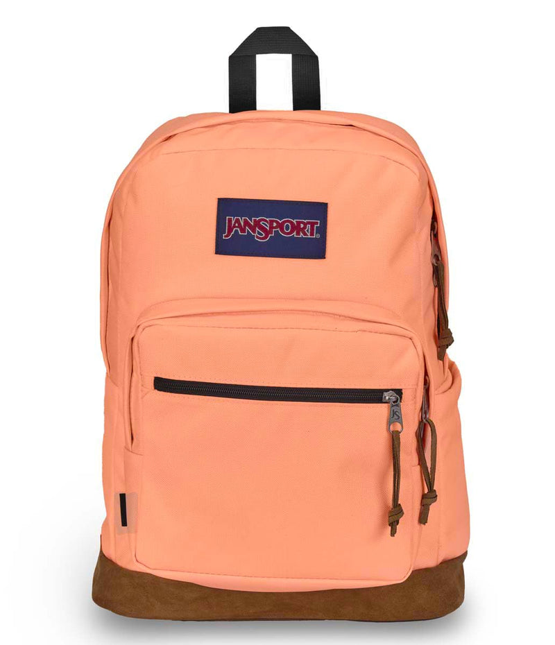 JanSport Right Pack Backpack - Durable Daypack with Padded 15" Laptop Sleeve, Spacious Main Compartment & Integrated Water Bottle Pocket - Peach Neon
