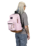 JanSport Right Pack Backpack - Durable Daypack with Padded 15" Laptop Sleeve, Spacious Main Compartment & Integrated Water Bottle Pocket - Pink Ice