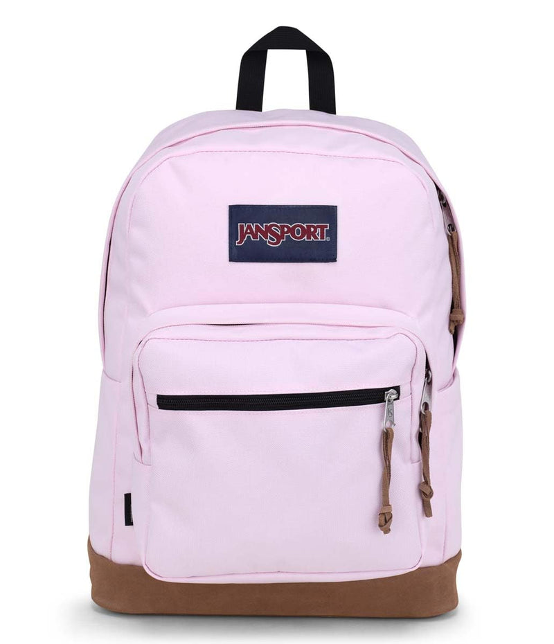 JanSport Right Pack Backpack - Durable Daypack with Padded 15" Laptop Sleeve, Spacious Main Compartment & Integrated Water Bottle Pocket - Pink Ice