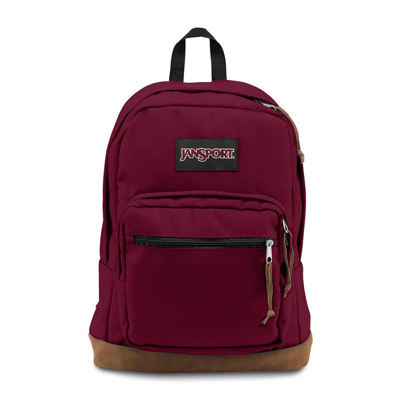 JanSport Right Pack Backpack - Durable Daypack with Padded 15" Laptop Sleeve, Spacious Main Compartment & Integrated Water Bottle Pocket - Russet Red