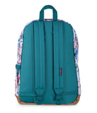 JanSport Right Pack Backpack - Durable Daypack with Padded 15" Laptop Sleeve, Spacious Main Compartment & Integrated Water Bottle Pocket - Rustic Roses Moon Flower/Blu/Pnk/Grn