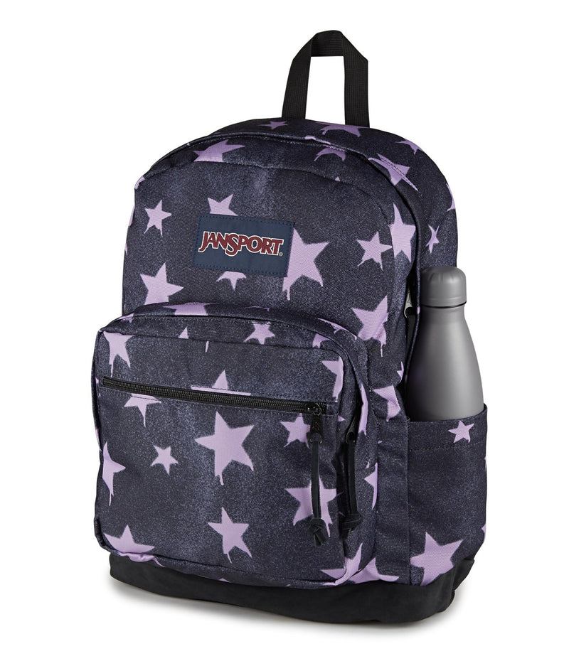 JanSport Right Pack Backpack - Durable Daypack with Padded 15" Laptop Sleeve, Spacious Main Compartment & Integrated Water Bottle Pocket, Sprayed Stars Pastel Lilac