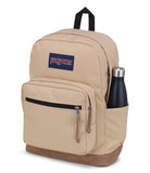 JanSport Right Pack Backpack - Durable Daypack with Padded 15" Laptop Sleeve, Spacious Main Compartment & Integrated Water Bottle Pocket - Travertine