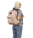 JanSport Right Pack Backpack - Durable Daypack with Padded 15" Laptop Sleeve, Spacious Main Compartment & Integrated Water Bottle Pocket - Travertine