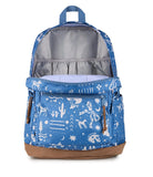 JanSport Right Pack Backpack - Durable Daypack with Padded 15" Laptop Sleeve, Spacious Main Compartment & Integrated Water Bottle Pocket - Yeehaw And Horses Elemental Blue/Cream