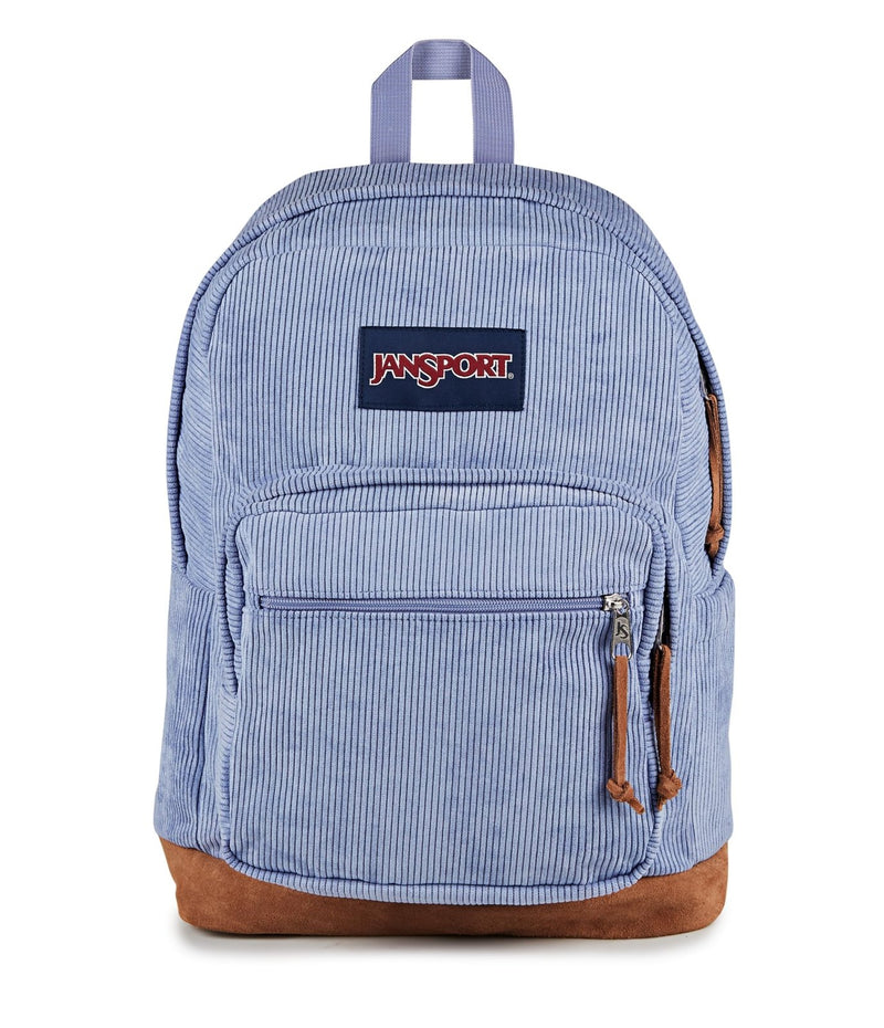JanSport Right Pack Expressions Backpack – Main Compartment, 15 - inch Padded Laptop Compartment, Side Water Bottle Pocket, Utility Pocket with Zippered Rain Flap, Lavender Ash Corduroy