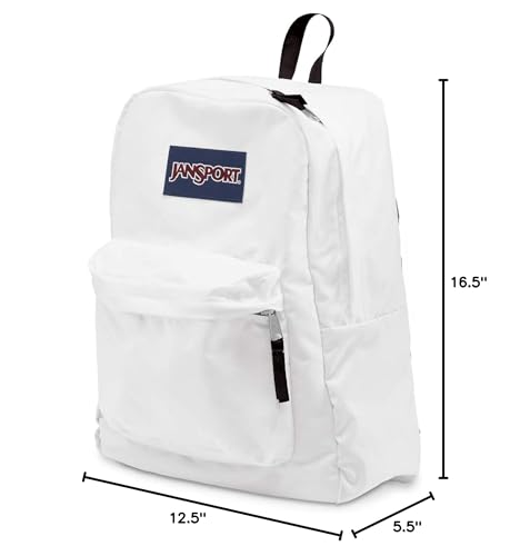 JanSport Superbreak Backpack - Durable, Lightweight Premium Backpack, White