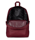 JanSport SuperBreak One Backpack - Durable, Lightweight Bag with 1 Main Compartment, Front Utility Pocket with Built - in Organizer, Premium Backpack, Cherry Lacquer