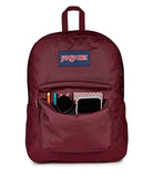JanSport SuperBreak One Backpack - Durable, Lightweight Bag with 1 Main Compartment, Front Utility Pocket with Built - in Organizer, Premium Backpack, Cherry Lacquer
