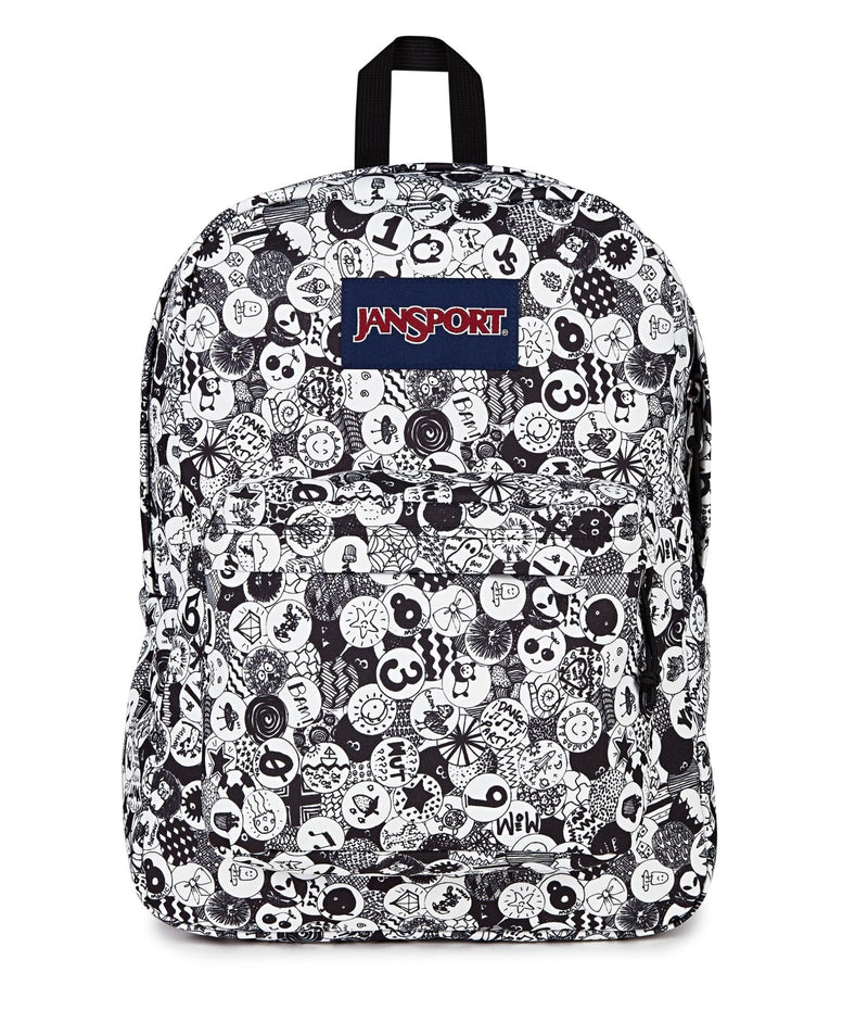 JanSport SuperBreak One Backpack - Durable, Lightweight Bag with 1 Main Compartment, Front Utility Pocket with Built - in Organizer, Premium Backpack, Doodle Dots