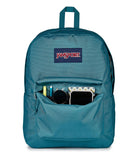 JanSport SuperBreak One Backpack - Durable, Lightweight Bag with 1 Main Compartment, Front Utility Pocket with Built - in Organizer, Premium Backpack, Emerald Pool
