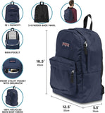 JanSport SuperBreak One Backpack - Durable, Lightweight Bag with 1 Main Compartment, Front Utility Pocket with Built - in Organizer, Premium Backpack, Fluttering Fields