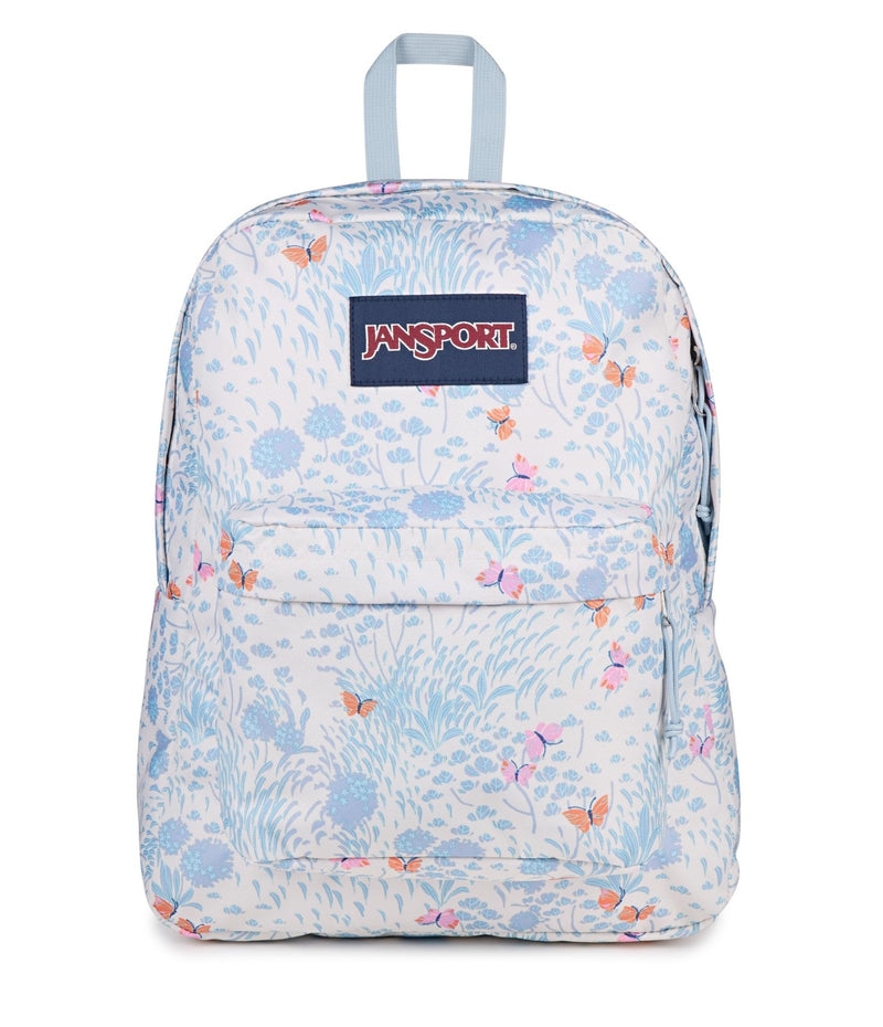 JanSport SuperBreak One Backpack - Durable, Lightweight Bag with 1 Main Compartment, Front Utility Pocket with Built - in Organizer, Premium Backpack, Fluttering Fields